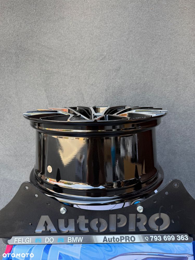 NOWE alufelgi M pakiet 5x112 18 felgi 8j ET35 BMW seria 3 G20 G22 G30 G31 F44 G22 G23 G32 F39 G60 G01 X1 F48 G42 X2 U06 Active Tourer Z4 G29 xDrive Styling 930 czarne polerowane jak Japan Racing Carbonado Rubin - 8