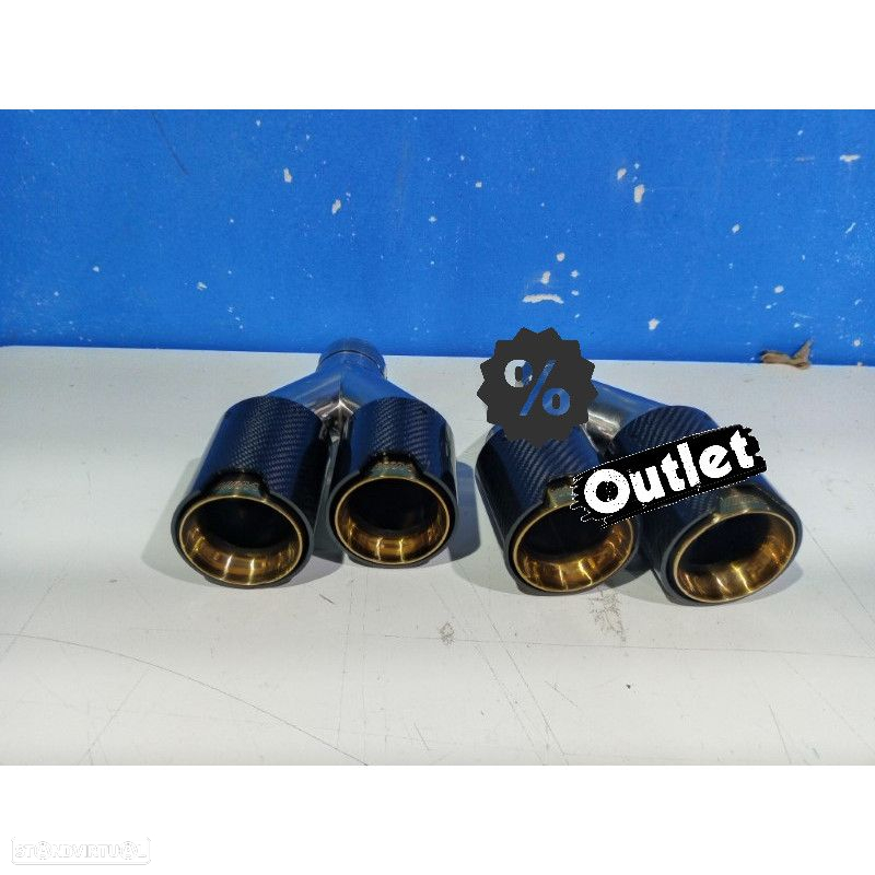 E010119C1 PONTEIRA DE ESCAPE BMW LOOK M PERFORMANCE DORADO CARBONO - 5