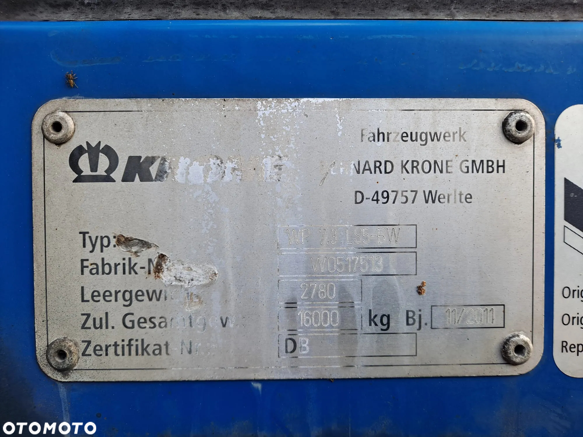 Krone Przyczepa BDF faktura VAT - 4