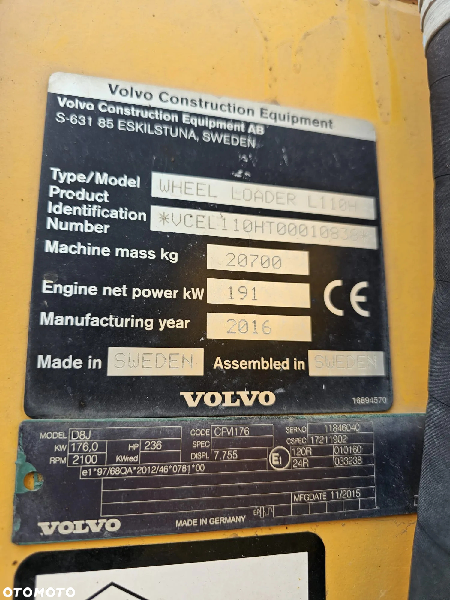 Volvo L110H Long Boom L110 L 110 H L120 - 23