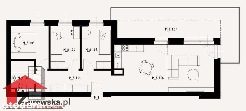 Mieszkanie, 73,69 m², Strzelce Opolskie