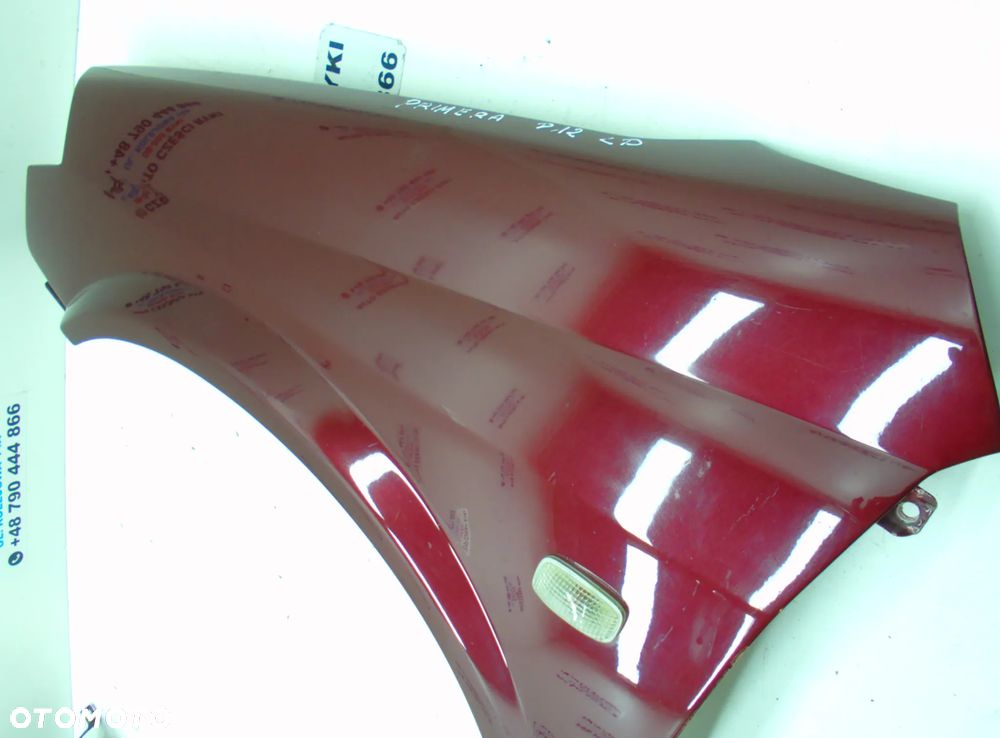 Nissan Primera P12 Błotnik prawy lewy przód bordowy - 5