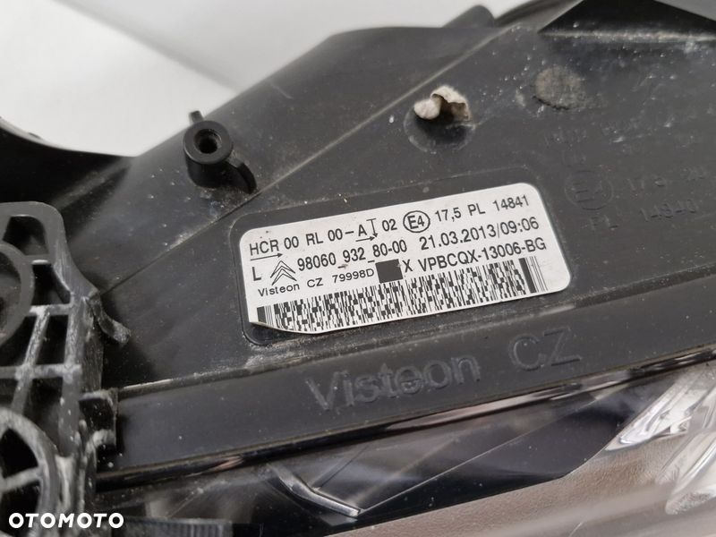 CITROEN DS5 LAMPA  PRZEDNI LEWY SOCZEWKA 9806093280 UK - 7