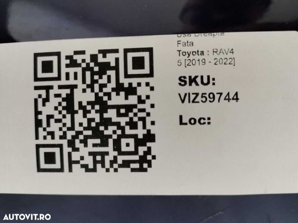 Usa Dreapta Fata Toyota  RAV4 5 2019 2020 2021 2022 Originala - 8
