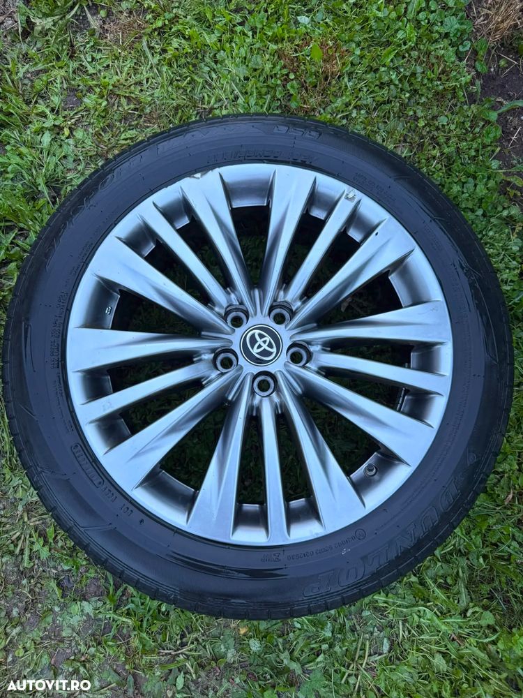 Set complet 4 Jante 20" ORIGINALE Toyota Highlander + anvelope Dunlop vara 235/55/20 DOT 2023 + senzori TPMS - 9