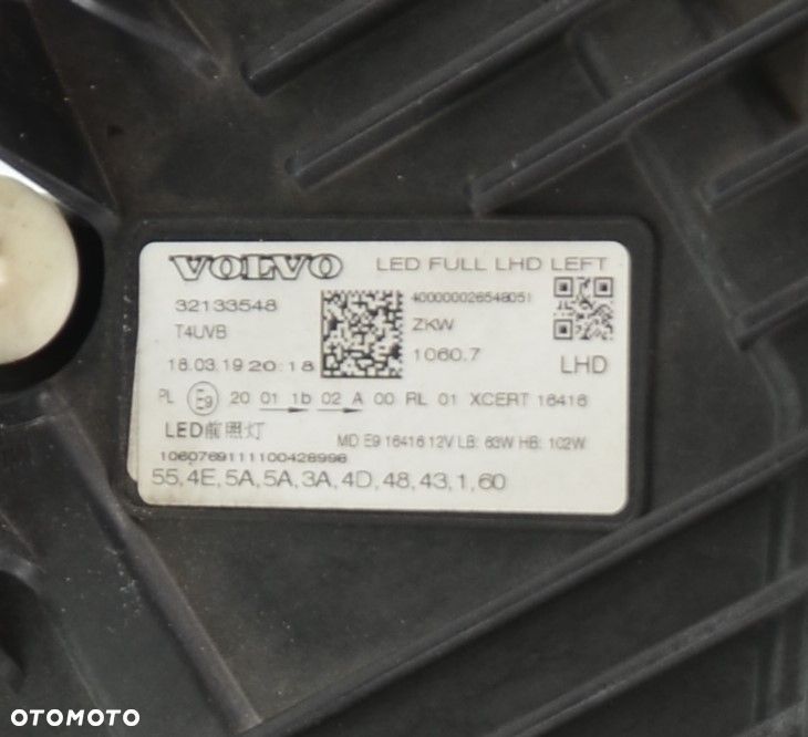 VOLVO XC60 FULL LED 32133548 MID Lewy Przedni Oryginał - 7
