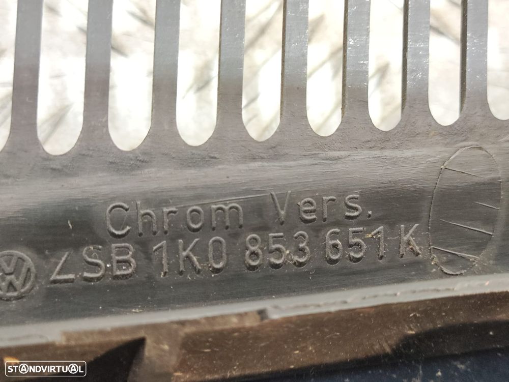 Grelha Central Pará-choques Frente Frontal VW Golf MK5 Original - 6