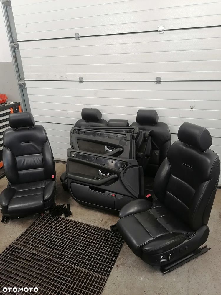 Fotele Kanapa Boczki Skóra Skórzany Czarna Audi A8 D3 EU Na Elementy - 1