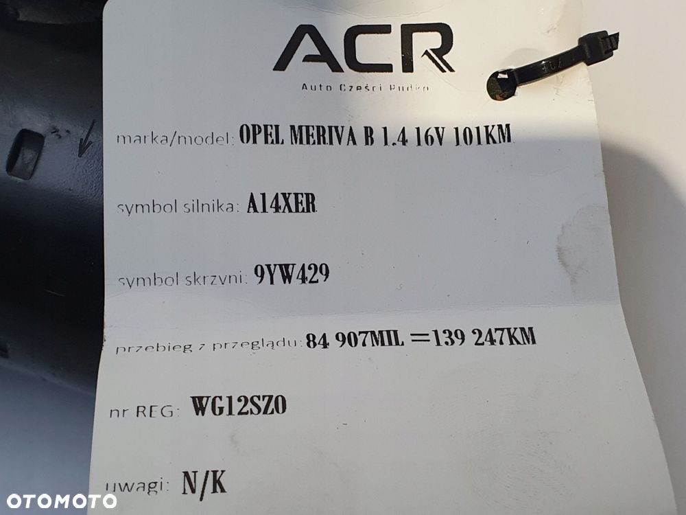 ROZRUSZNIK Opel Meriva B 1.4 16V 0001107522 55578921 - 8