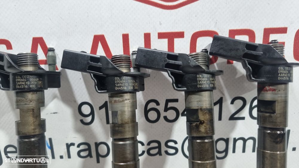Injetores Motor CBD 2.0 TDI Grupo VAG 0445116030 03L130277 Original - 5