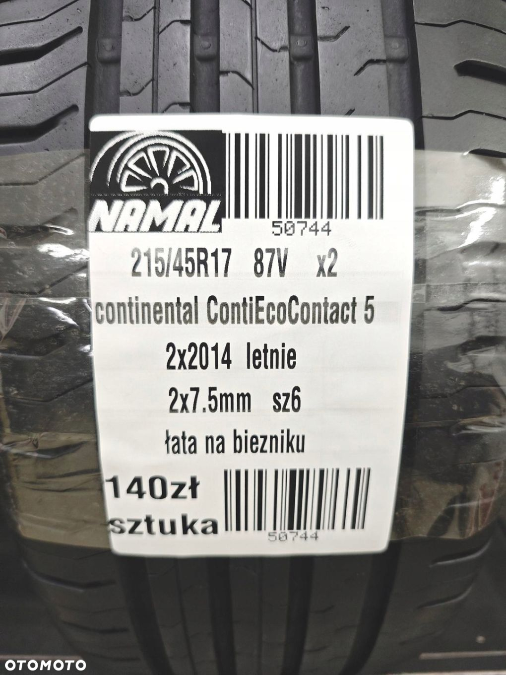 215/45R17 continental opony letnie 7,5mm 50744 - 9