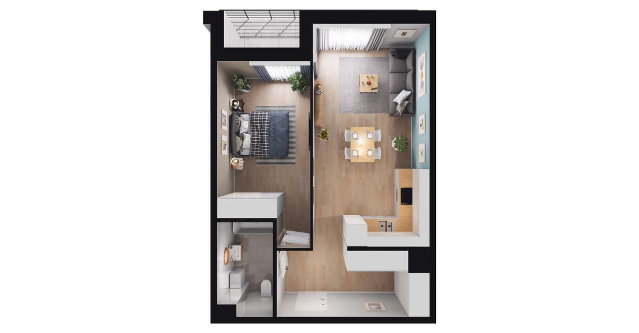 2-pokojowe mieszkanie 49m2 + balkon Bez Prowizji - Pełny obrazek: 3/12