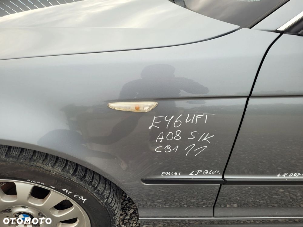 BŁOTNIK LEWY PRZÓD PRZEDNI BMW E46 LIFT A08 SILBERGRAU SEDAN KOMBI C91 - 3