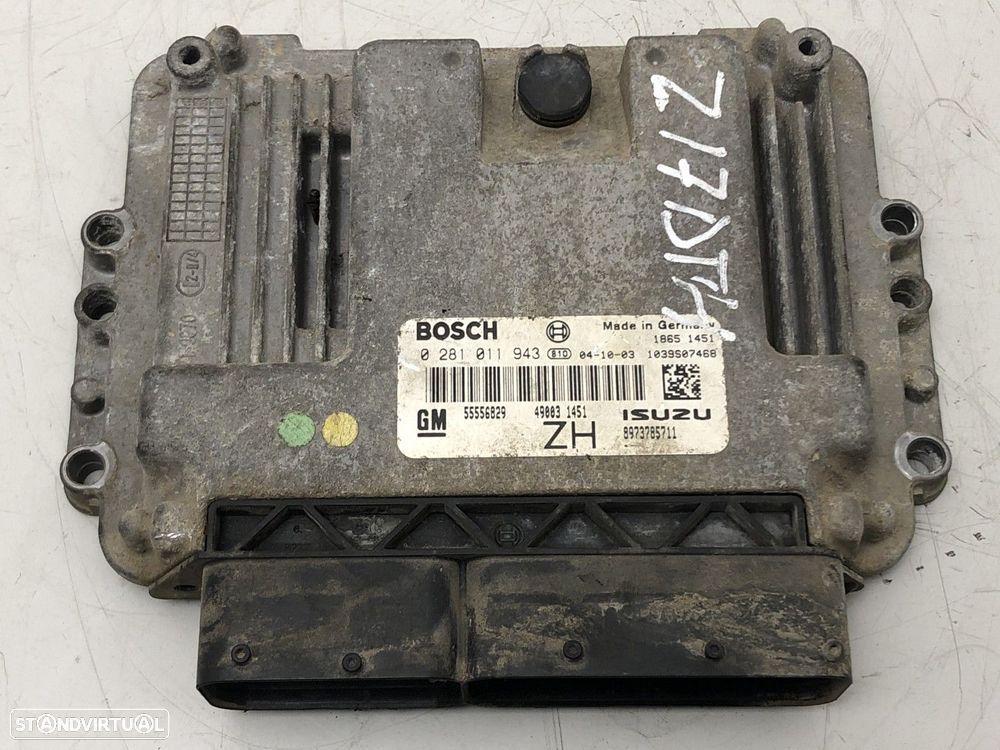 Centralina do motor ECU  Usado OPEL ASTRA H (A04) 1.7 CDTI (L48) 0281011943 0 28... - 2