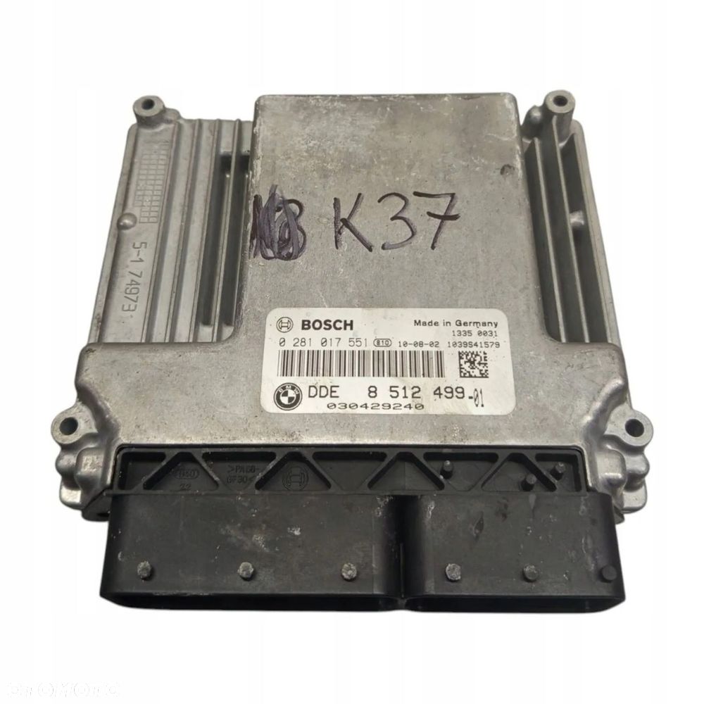 STEROWNIK KOMPUTER BMW E87 E90 E91 E60 2.0D 8512499 0281017551 ECU - 1