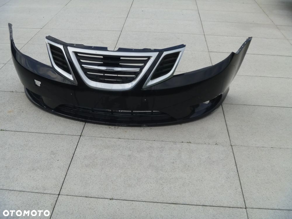 SAAB 9-3 ZDERZAK PRZEDNI ATRAPY KRATKA ORYGINAŁ - 1