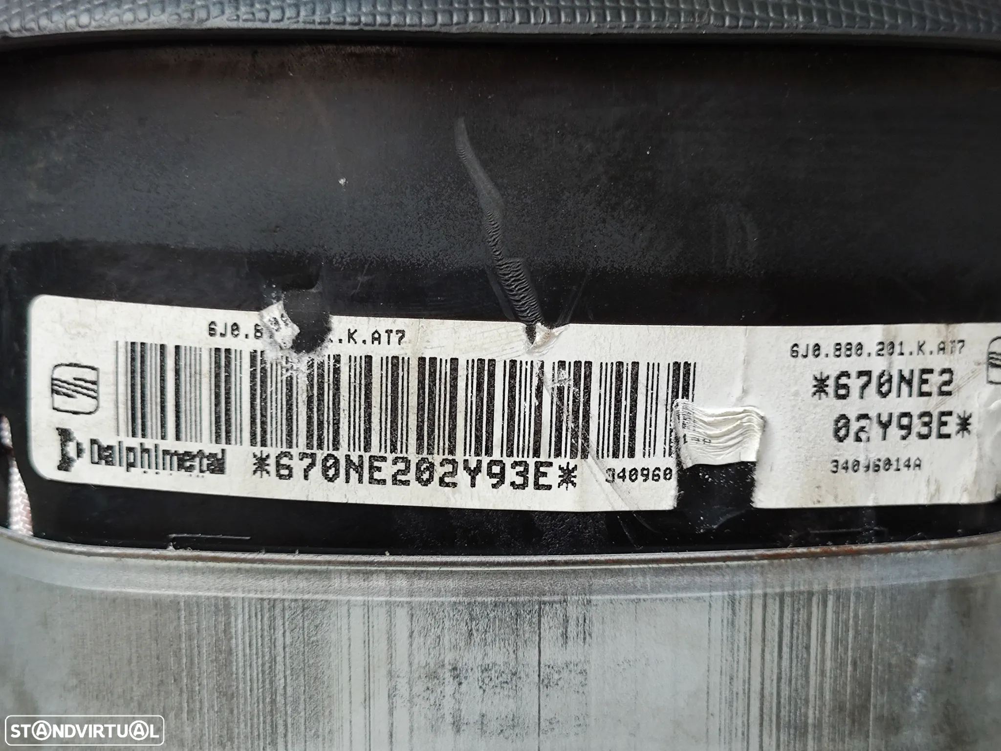 VOLANTE GUIADOR COMPLETO FLAT BOTTOM SEAT IBIZA IV 4 MK4 6J FR 6J0419091 PELE PERFURADA PATILHAS AIRBAG - 16