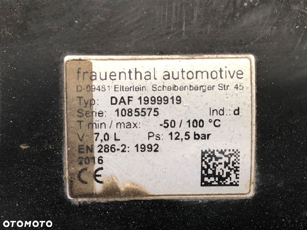 ZBIORNIK POWIETRZA  DAF XF 2012 - 2022 FT 460 340 kW [462 KM] 4x2 2012 1999919 - 2