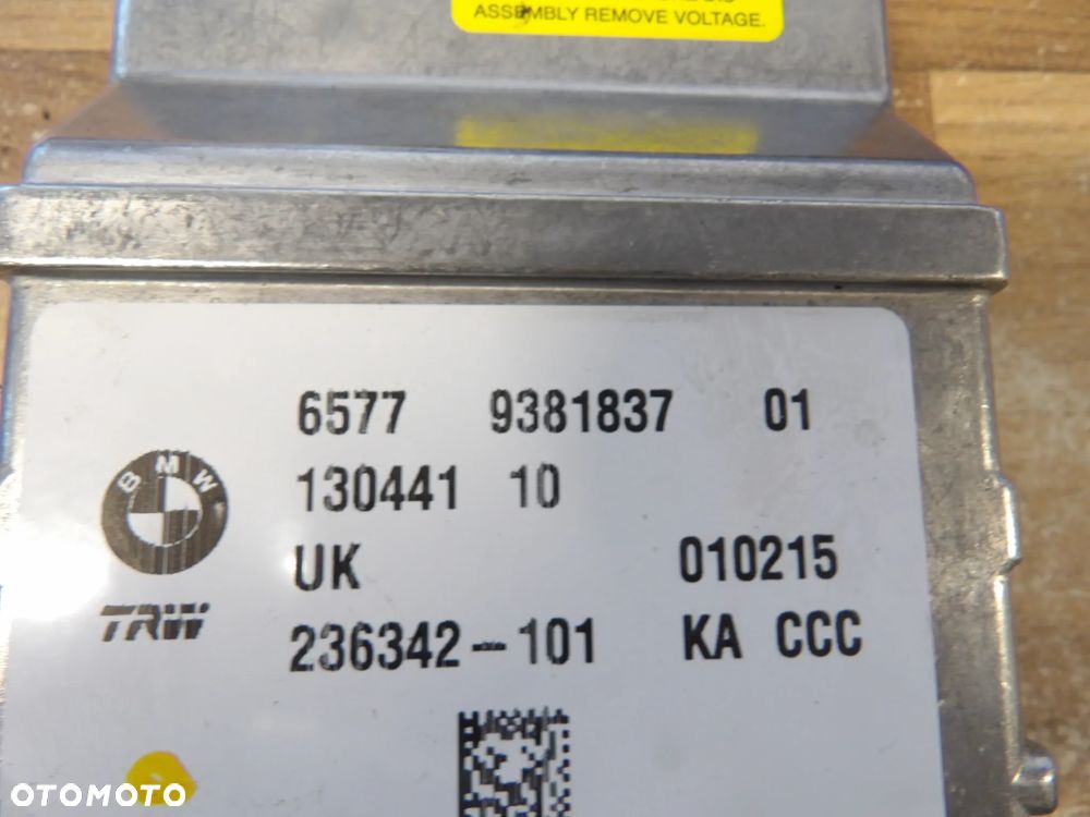 BMW - F45 - MODUŁ , SENSOR PODUSZEK POWIETRZNYCH - AIBAG - 9381837 - 2