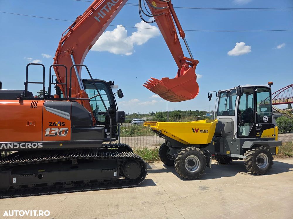 Wacker DUMPER 3 TONE, basculare LATARALA, CABINA cu aer conditionat, 2023, EX DEMO cu 152 ore, anv 98% ok, motor Perkins 50CP, lungime 3,7m, inaltime 2,8m, latime 1,8m, Masa operationala 5,8t, masa propie 2,8t, leasing 4 ani-CA NOU-PROMOTIE 26.900Eur+Tva - 33