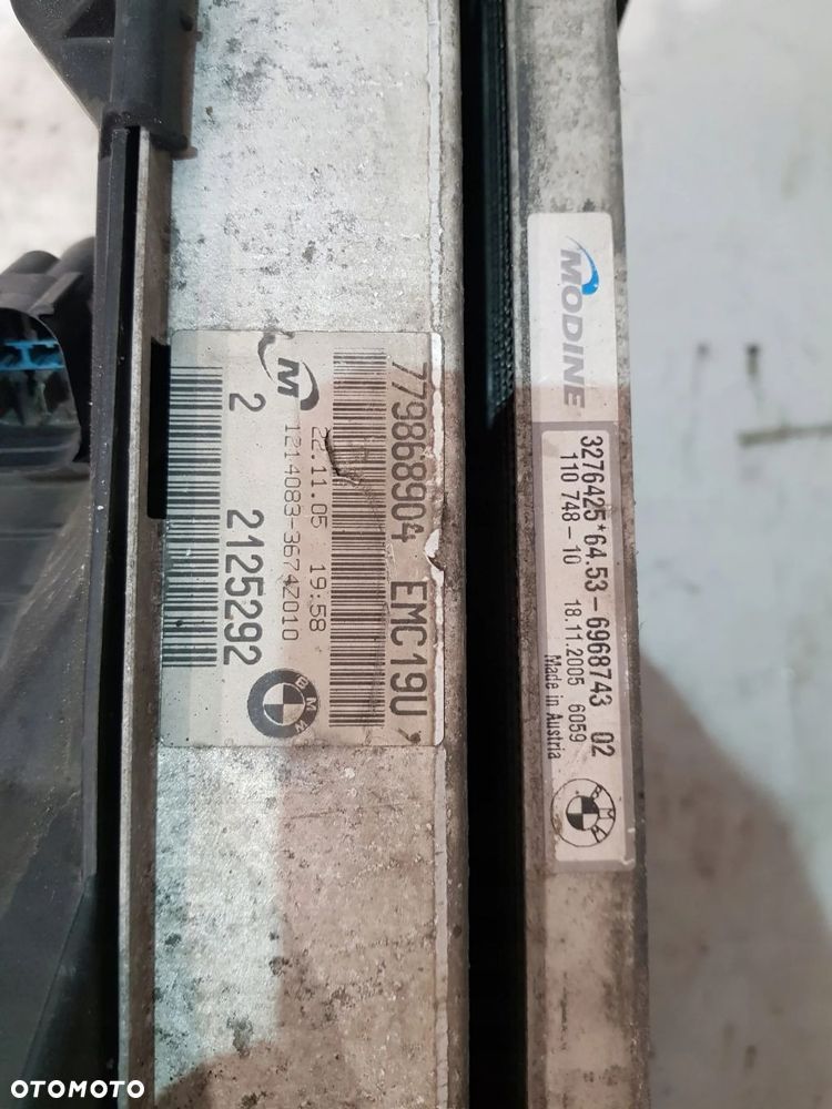 KOMPLET CHŁODNIC WENTYLATOR 7788906 BMW E87 E81 2.0D 05R - 6
