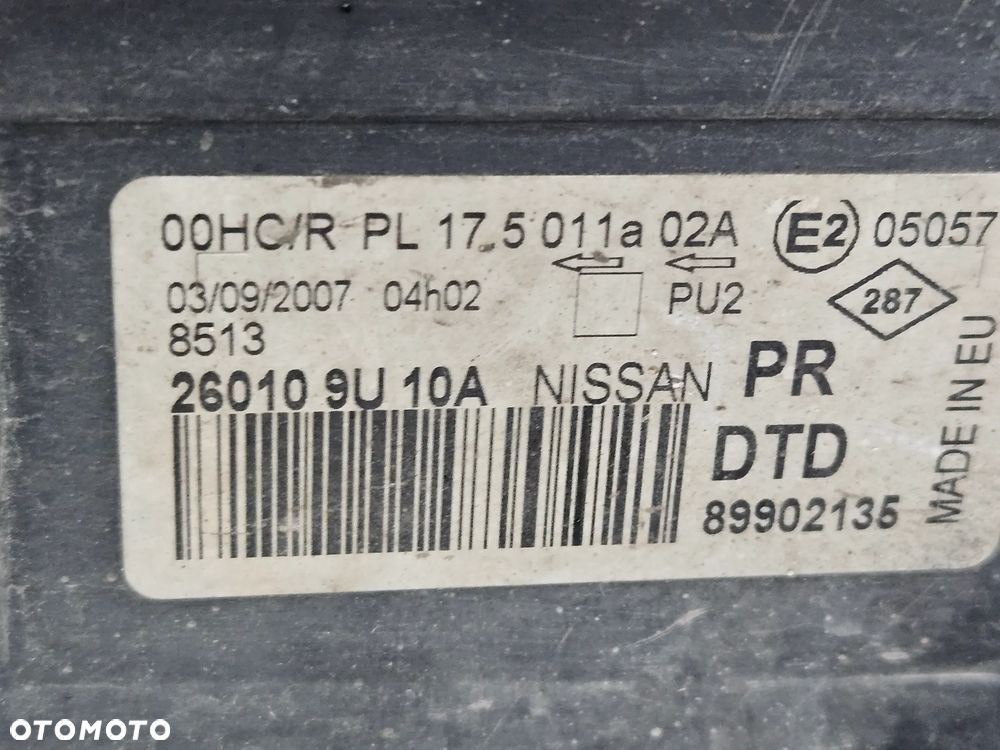 Nissan Note E11 07 lampa przód przednia  lewa - 6