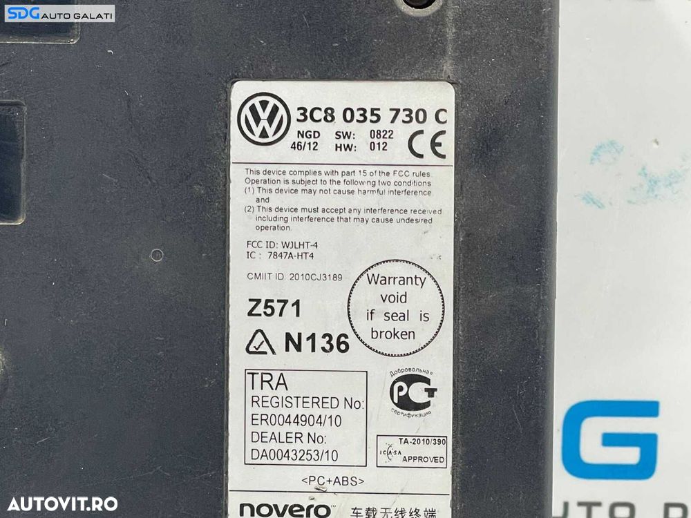 Unitate Modul Calculator Bluetooth Skoda Yeti 2010 - 2013 Cod 3C8035730C [L3738] - 2
