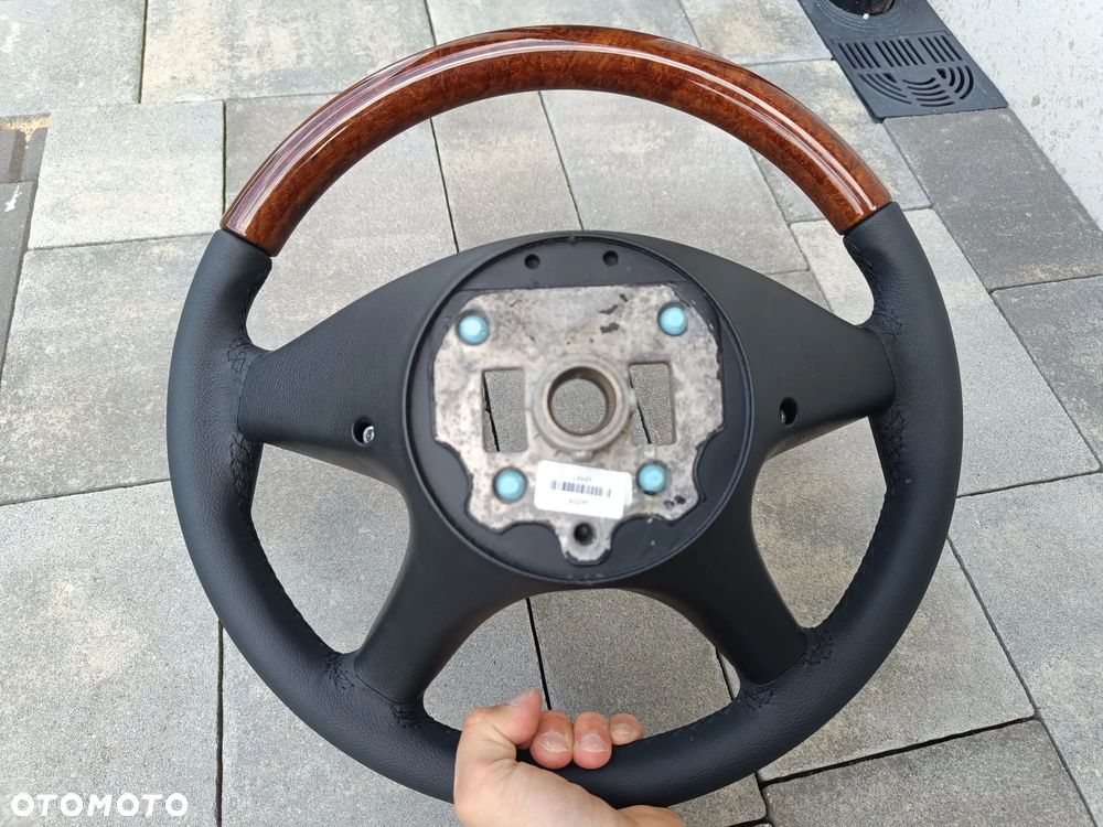 MERCEDES W204 C-KLASA X204 GLK NOWA KIEROWNICA CZARNA SKÓRZANA DREWNO DREWNIANA - 11
