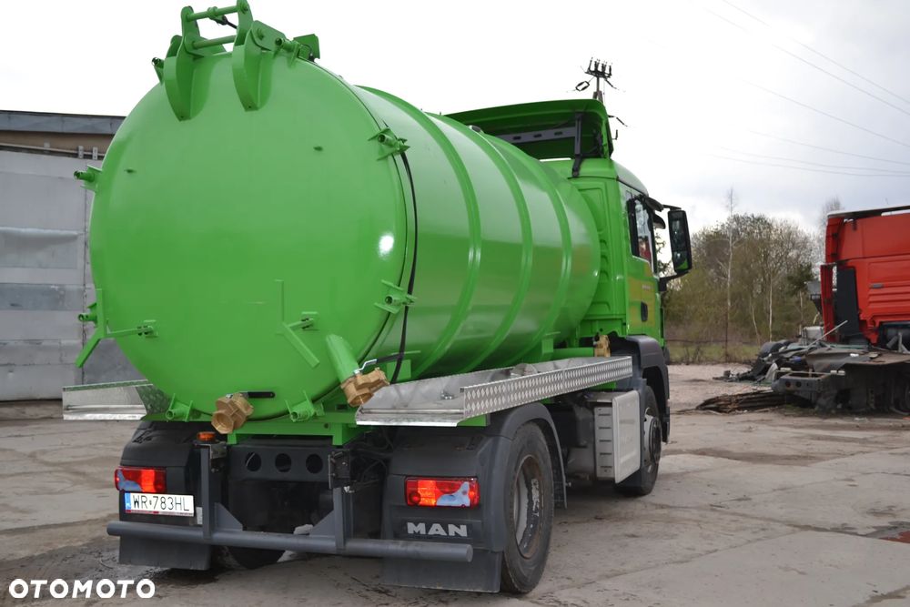 MAN TGS 18.420 2018 ROK ASENIZACYJNY SZAMBIARKA NOWA BECZKA 12.5 m³ POMPA JUROP RV 360 KLIMATYZACJA - 3