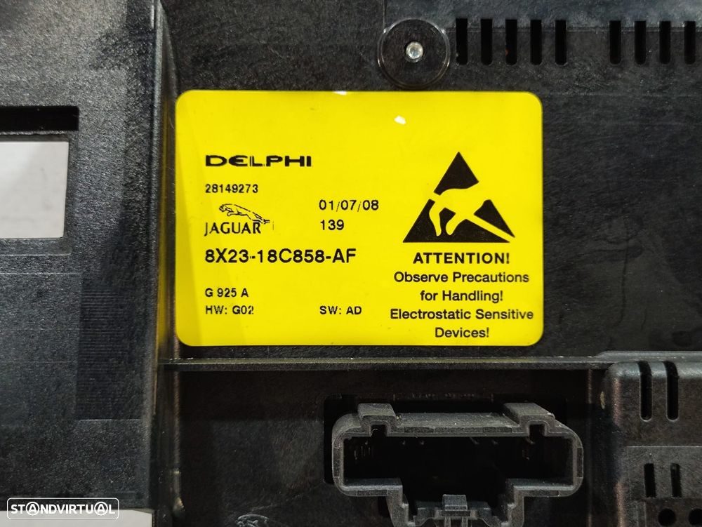 Painel De Controlo De Radio E Climatronic Sofagem Original Jaguar XF X250 8X2318C858AF - 8