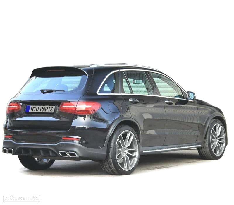 DIFUSOR MERCEDES GLC X253 15-18 LOOK AMG GLC63 PDC + PONTEIRAS ESCAPE CROMADAS - 2