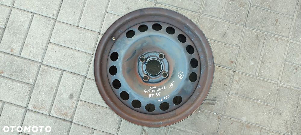 FELGI STALOWE 4x100 6.5Jx15 CALI ET 35 CORSA D E GRANDE PUNTO 4 SZTUKI KOMPLET - 2