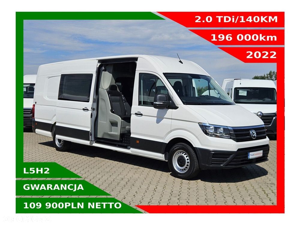 Volkswagen Crafter L5H2 *109900zł NETTO* Brygadówka 7 osób 2.0TDi/140KM - 1