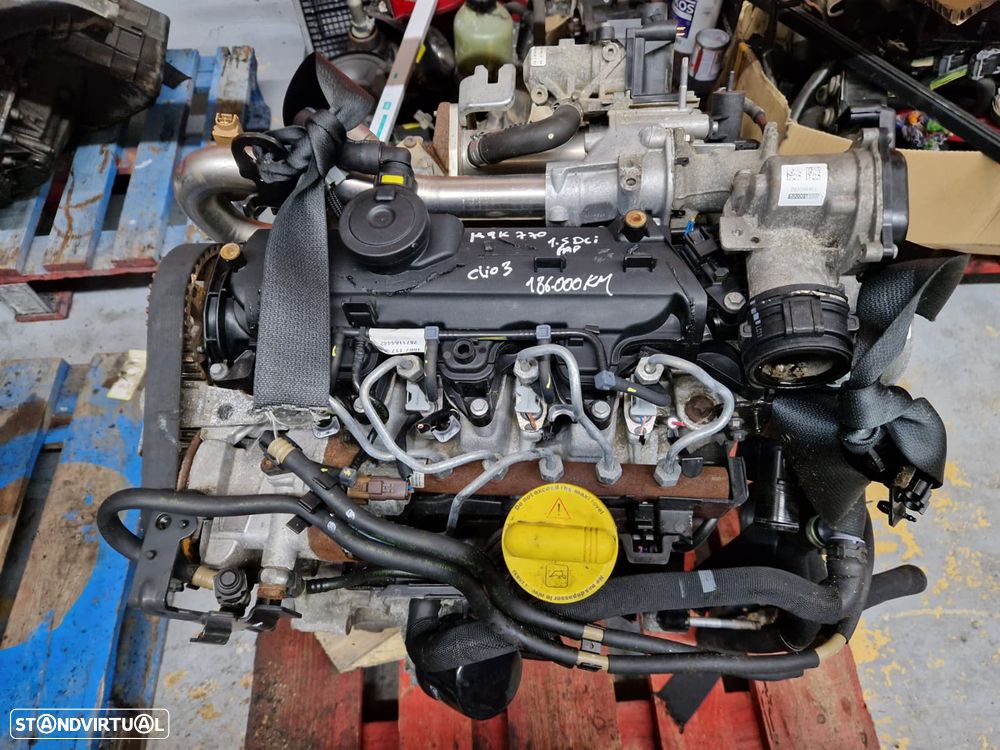 Motor usado K9K770 RENAULT CLIO III 1.5 DCI 86CV FAP DELPHI - 1