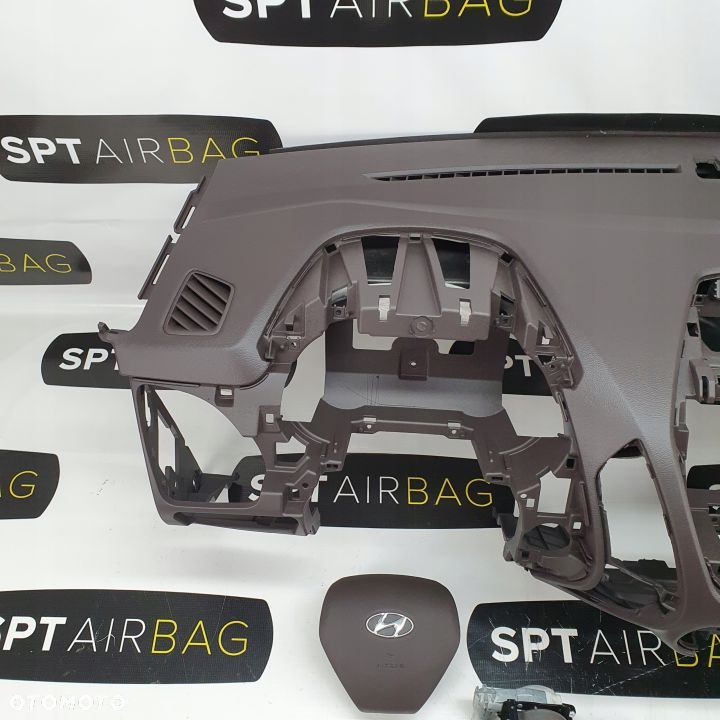 HYUNDAI IX35 DESKA ROZDZIELCZA BRĄZOWA KONSOLA KOKPIT PULPIT PODUSZKI AIRBAG AIR BAG PASY KIT SET - 2