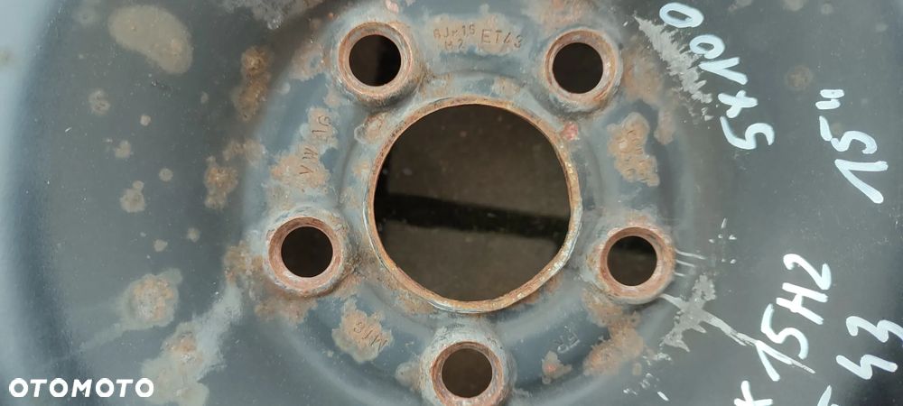FELGI STALOWE 5X100 6Jx15 CALI ET43 VW POLO IBIZA 4 SZTUKI KOMPLET - 6