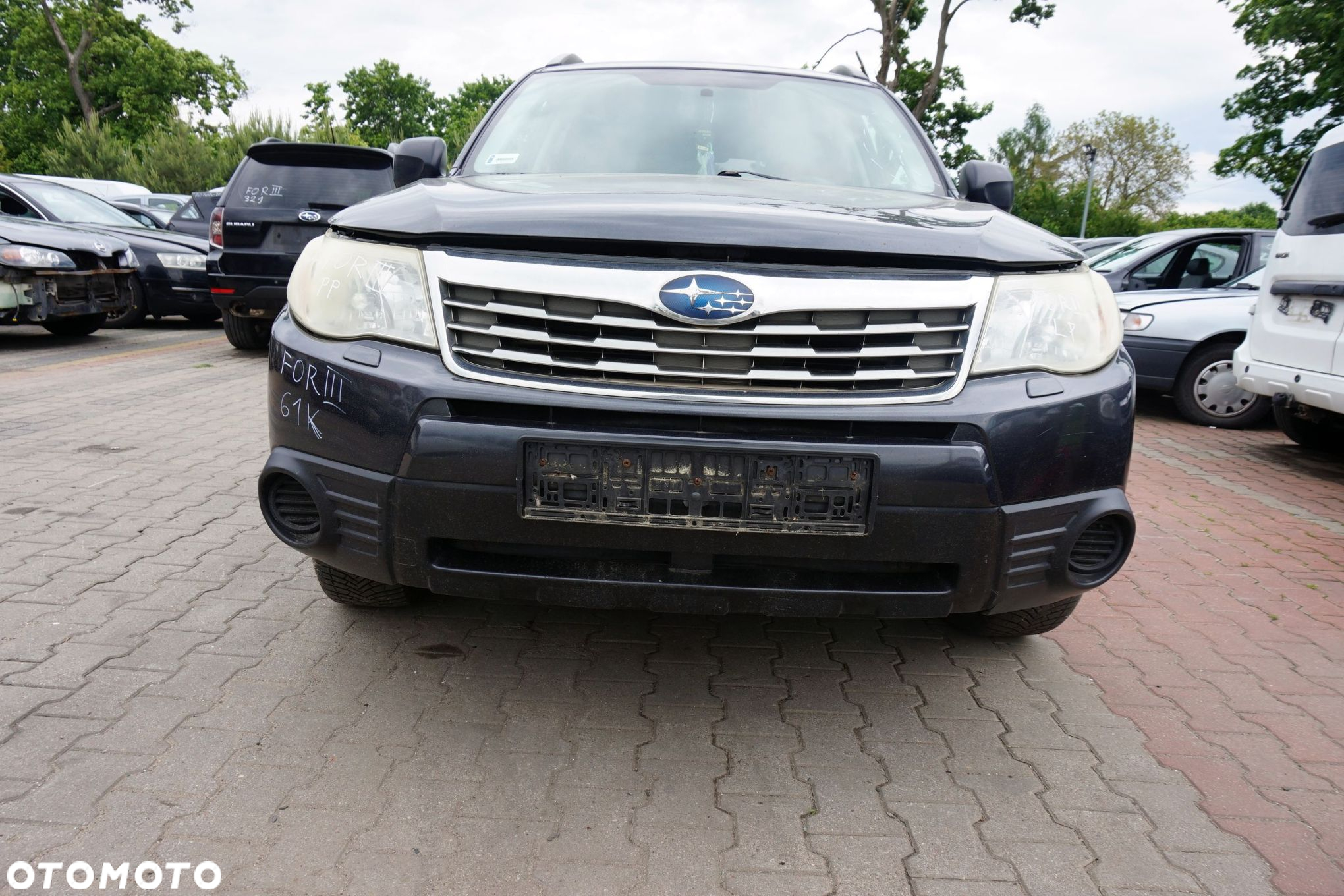 MASKA ZDERZAK BŁOTNIKI LAMPY FORESTER III SH 61K  SUBARU 2008-2013 SZARY PRZÓD KOMPLETNY - 5