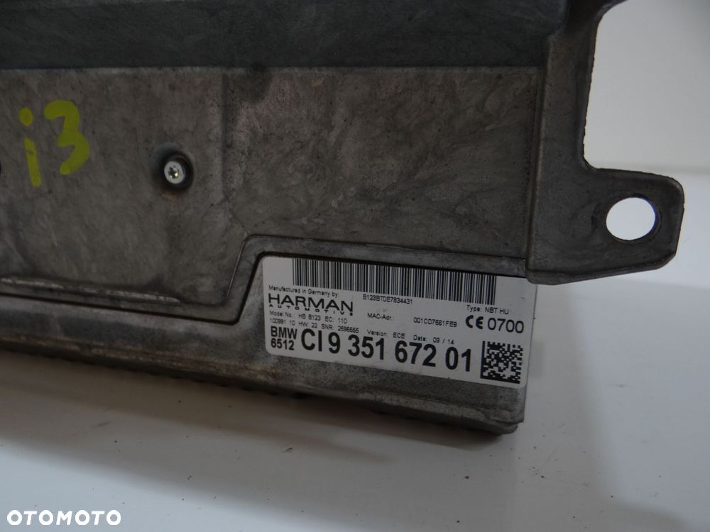 RADIO CZYTNIK NAWIGACJI BMW I3 9351672 - 3