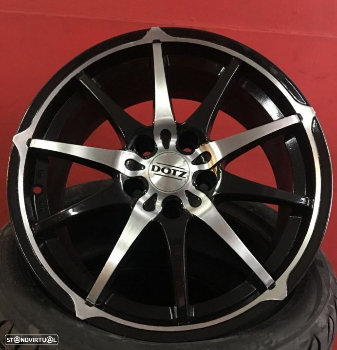 Jantes 17 Dotz Pretas Polidas C/Pneus Usados - 1