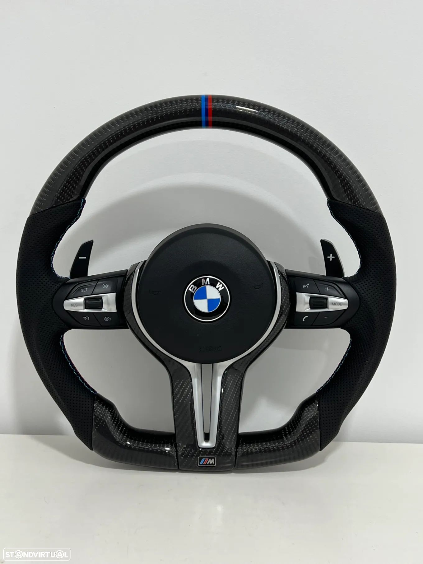 Volante Carbono Pack M com patilhas Bmw F20/ F30 / F31 - 1