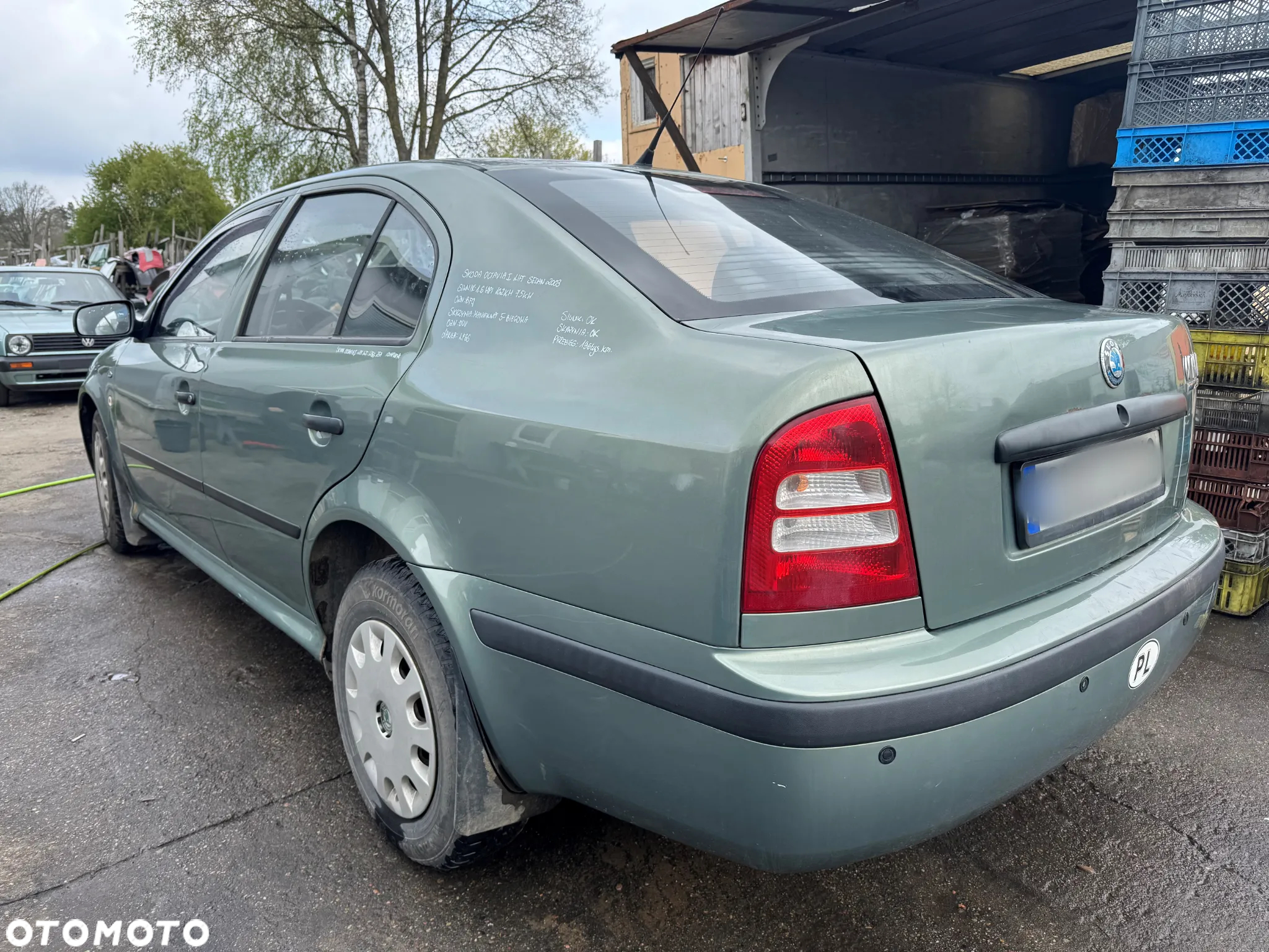 SKODA OCTAVIA I LIFT 1.6 MPI 102KM 75kW BFQ NIEBIESKI SEDAN NA CZĘŚCI - 6