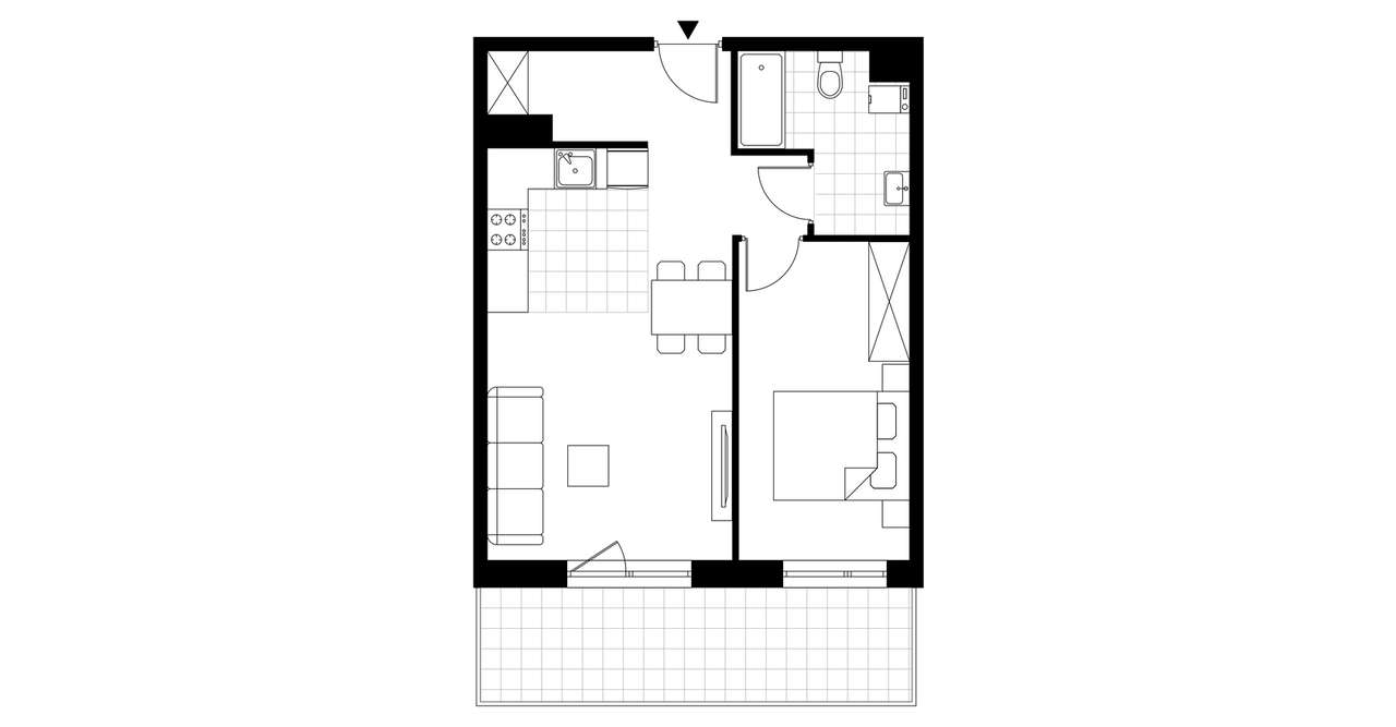 2-pokojowe mieszkanie 43m2 + balkon Bez Prowizji - Pełny obrazek: 4/13