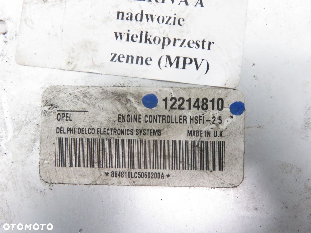 STEROWNIK OPEL MERIVA A 1.6 16V - Z 16 XE 12214810 - 4