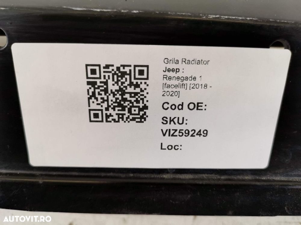 Grila Radiator Jeep  Renegade 1 [facelift] 2018 2019 2020 Originala - 8
