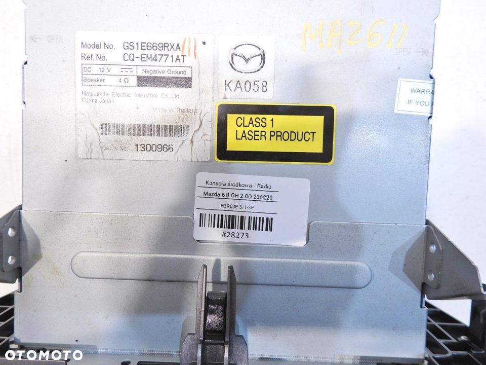 RADIO CD MAZDA 6 II GS1E669RXA - 4