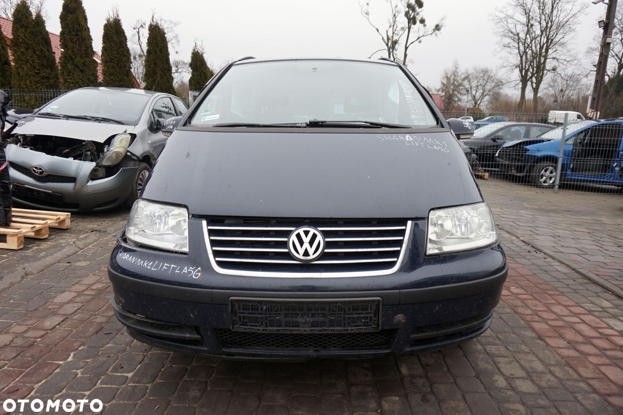 MASKA ZDERZAK BŁOTNIKI LAMPY SHARAN I MK1 LIFT 7M9 LA5G  VOLKSWAGEN 2000-2010 GRANATOWY PRZÓD KOMPLETNY - 1