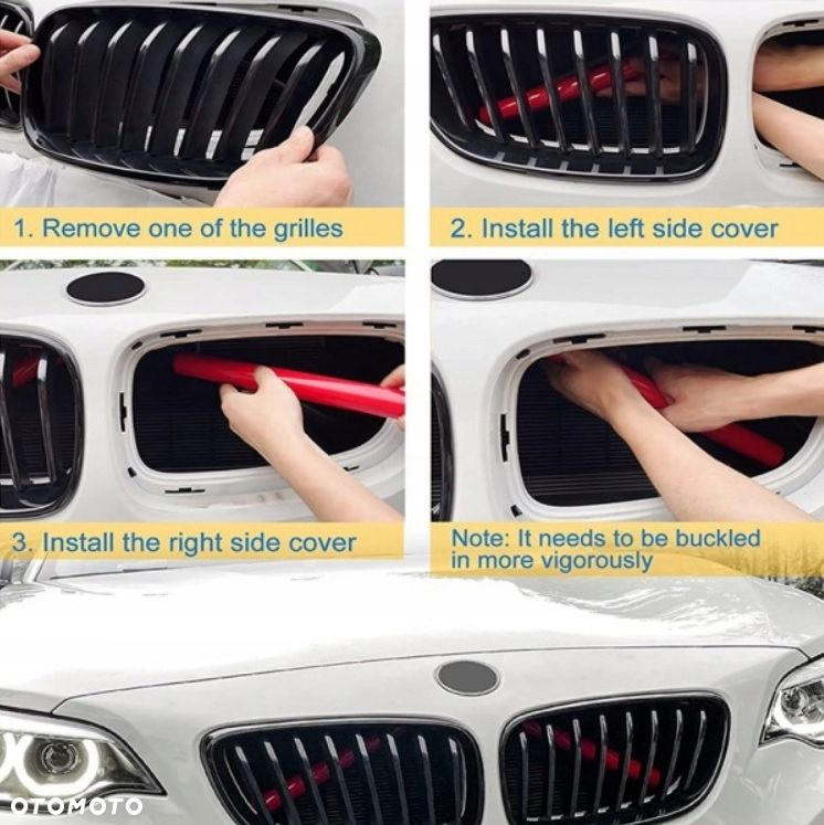 V-brace grill BMW 5 6 7 poprzeczki nakładki 285mm - 6