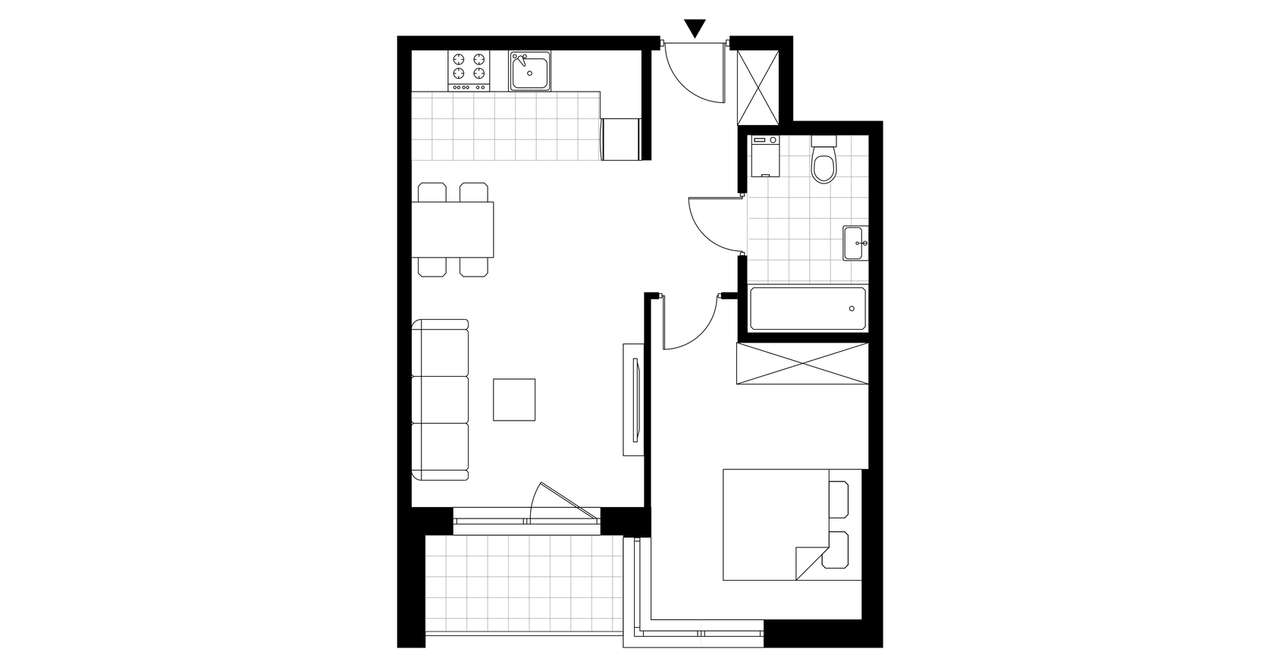 2-pokojowe mieszkanie 45m2 + loggia Bez Prowizji - Pełny obrazek: 4/24