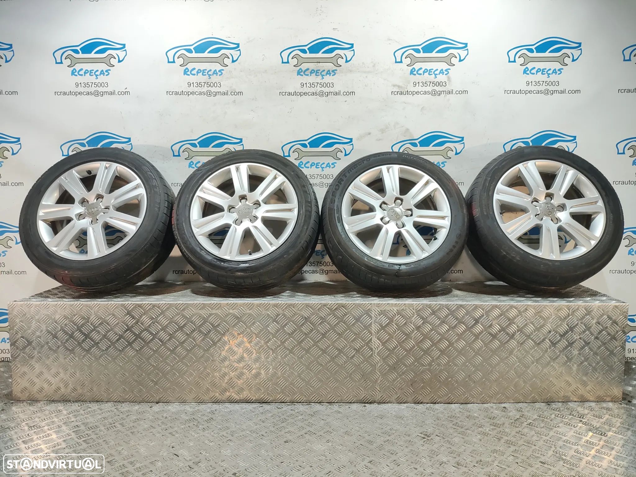 Conjunto Jantes 17 Originais Audi A4 B8 7,5J ET 45 5x112 - 1