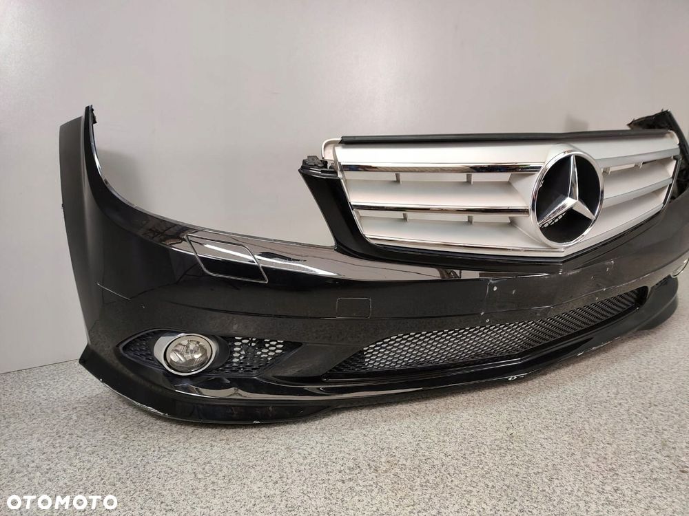 MERCEDES C KLASA W204 AMG ZDERZAK PRZÓD GRILL SPRYSKI XENON KOMPLETNY - 2